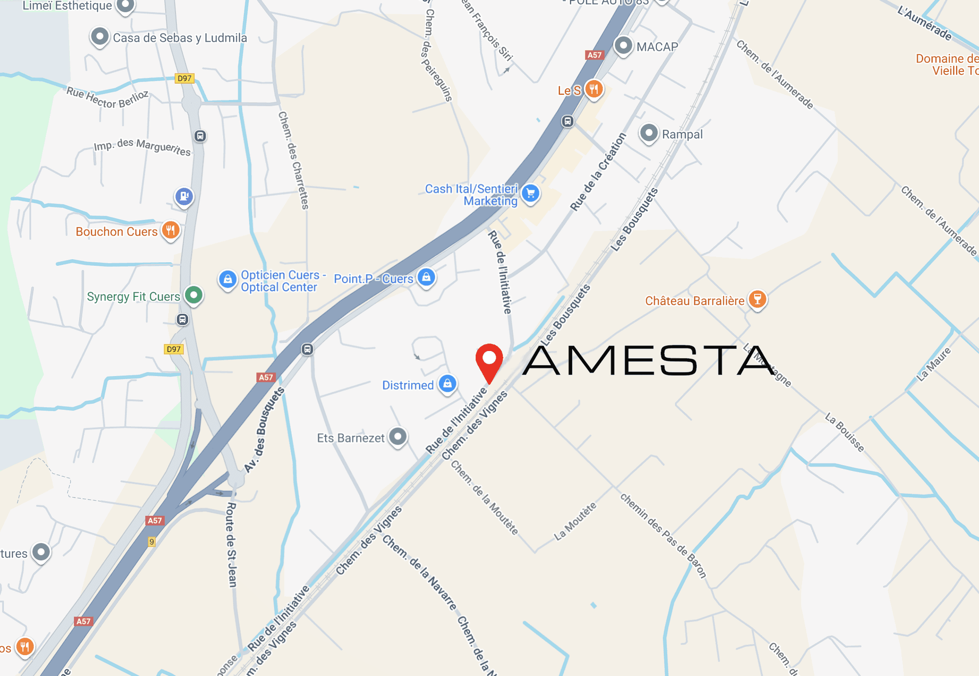 Plan d’accès amesta